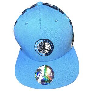 Nike Jordan World Snapback Cap Adult Unisex Blue & Patterned $35